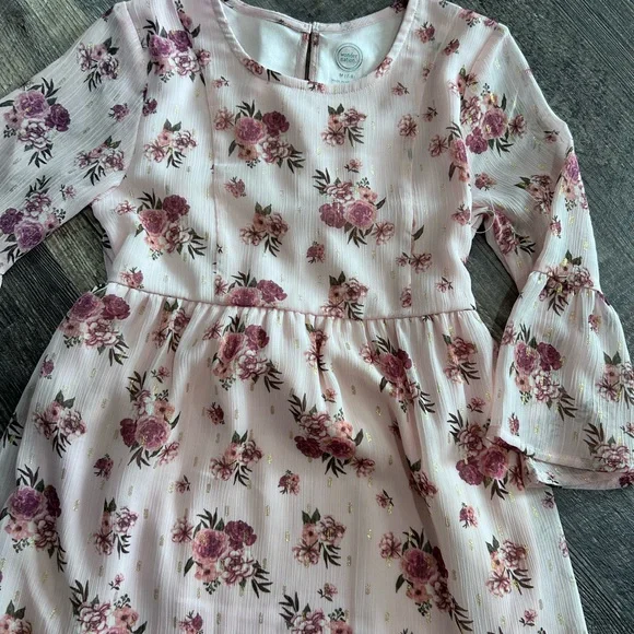 Wonder Nation Pink Floral Kids Dress - Picture 2 of 4
